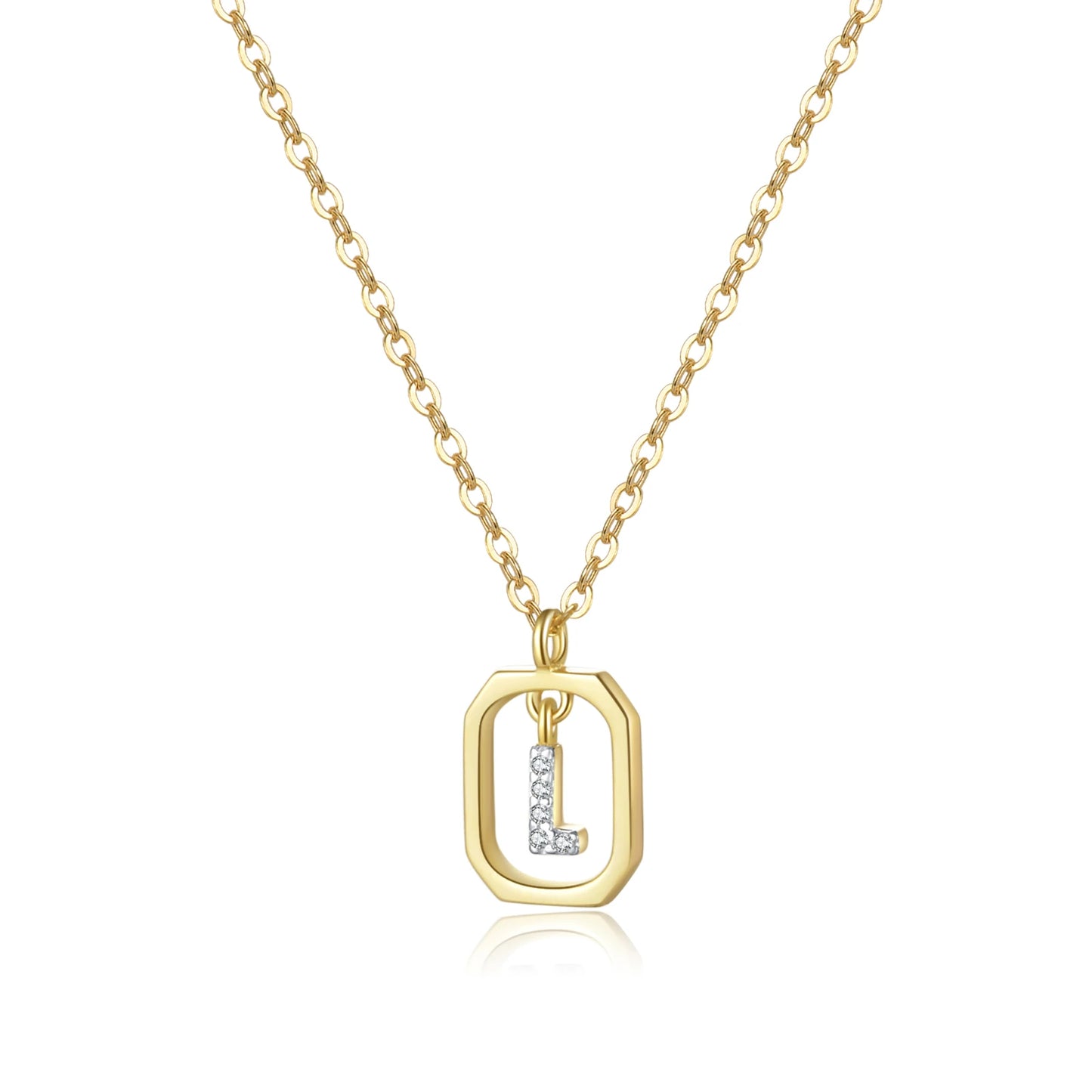 18K Gold Plated Sterling Silver Initial Luxury Choker