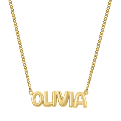 18K Gold Plated One Piece Bubble Name